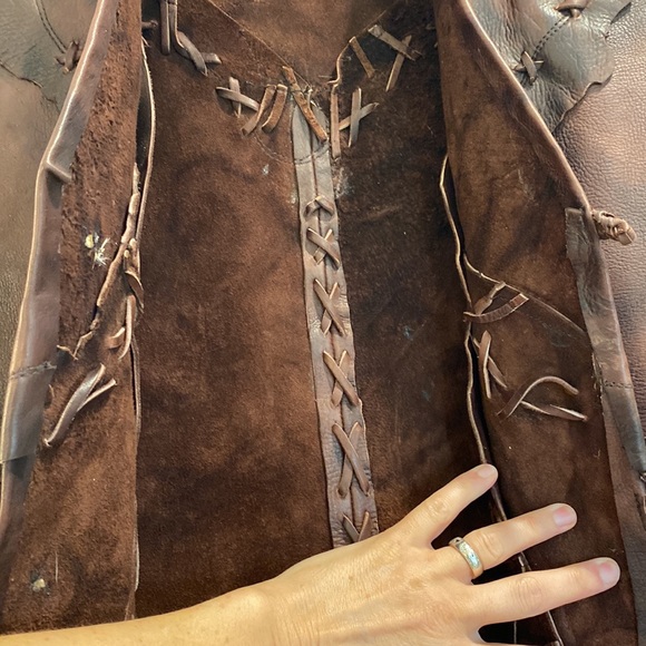 Kobler Beautiful rich leather vest brown extra-large - Picture 3 of 11